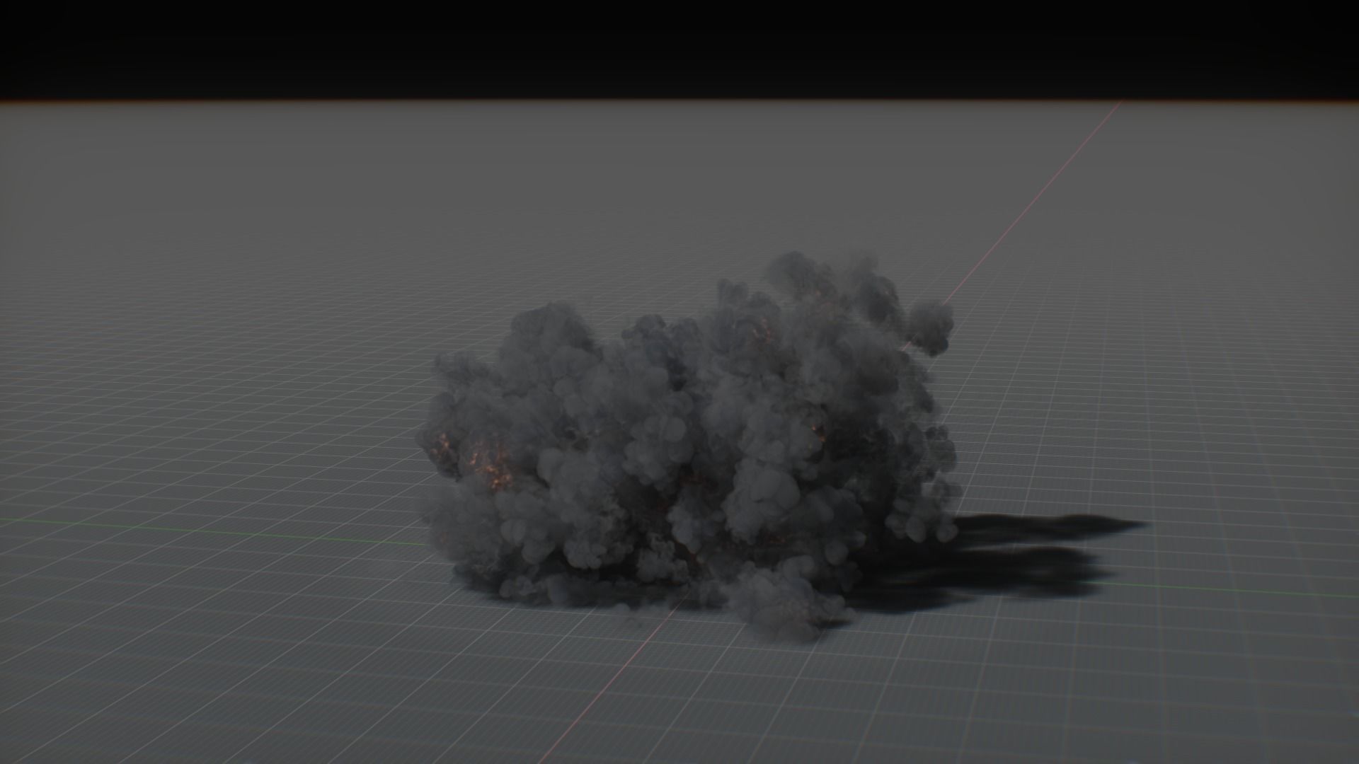 Artillery Grenade Explosion Animation 3D 3D model_39