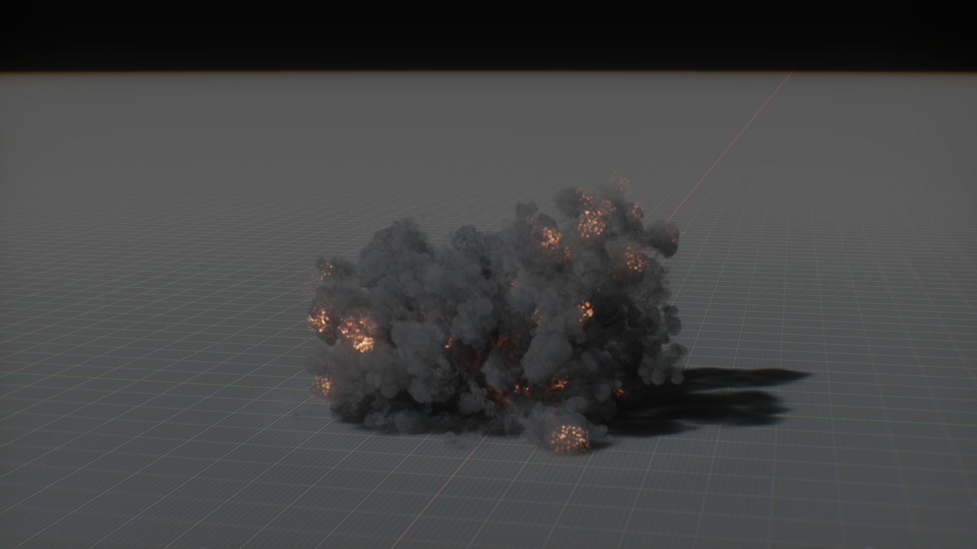 Artillery Grenade Explosion Animation 3D 3D model_33