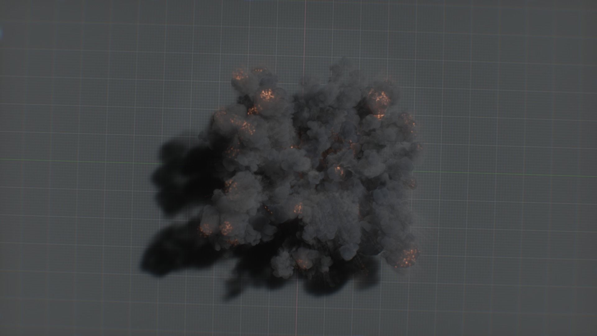 Artillery Grenade Explosion Animation 3D 3D model_34