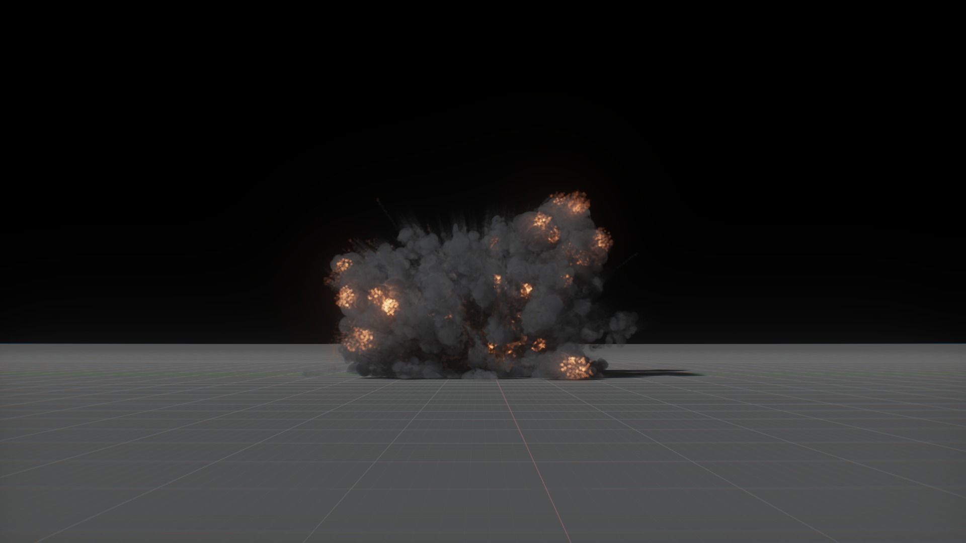 Artillery Grenade Explosion Animation 3D 3D model_28