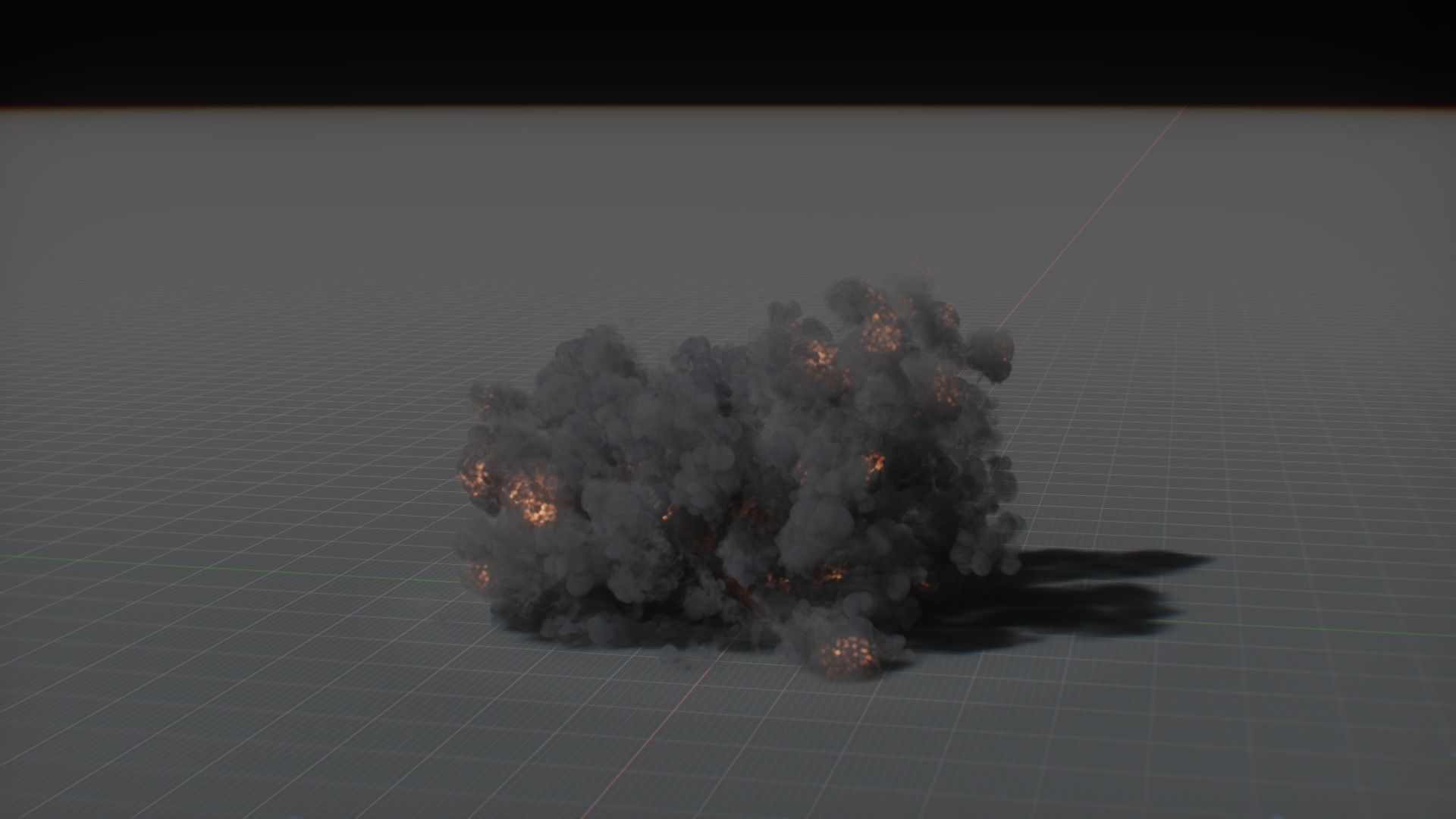 Artillery Grenade Explosion Animation 3D 3D model_35
