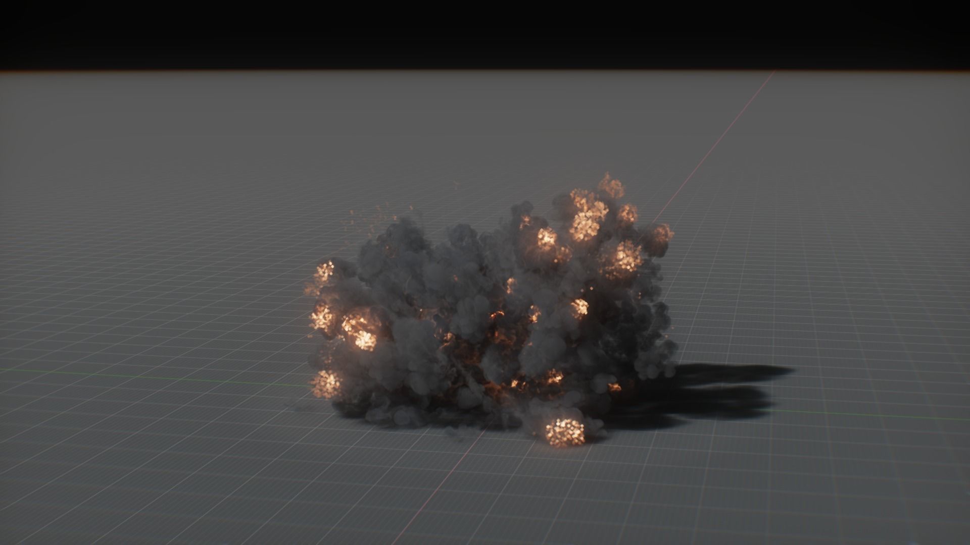 Artillery Grenade Explosion Animation 3D 3D model_27