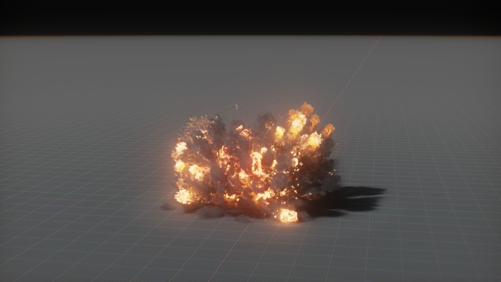 Artillery Grenade Explosion Animation 3D 3D model_12