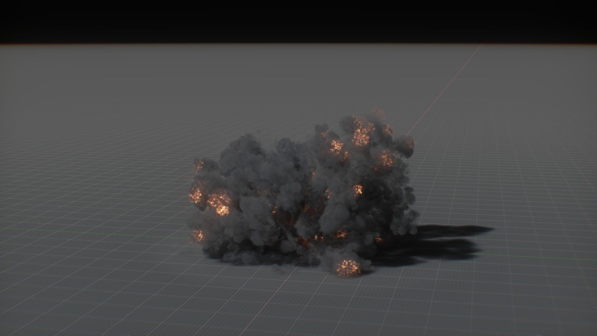 Artillery Grenade Explosion Animation 3D 3D model_31