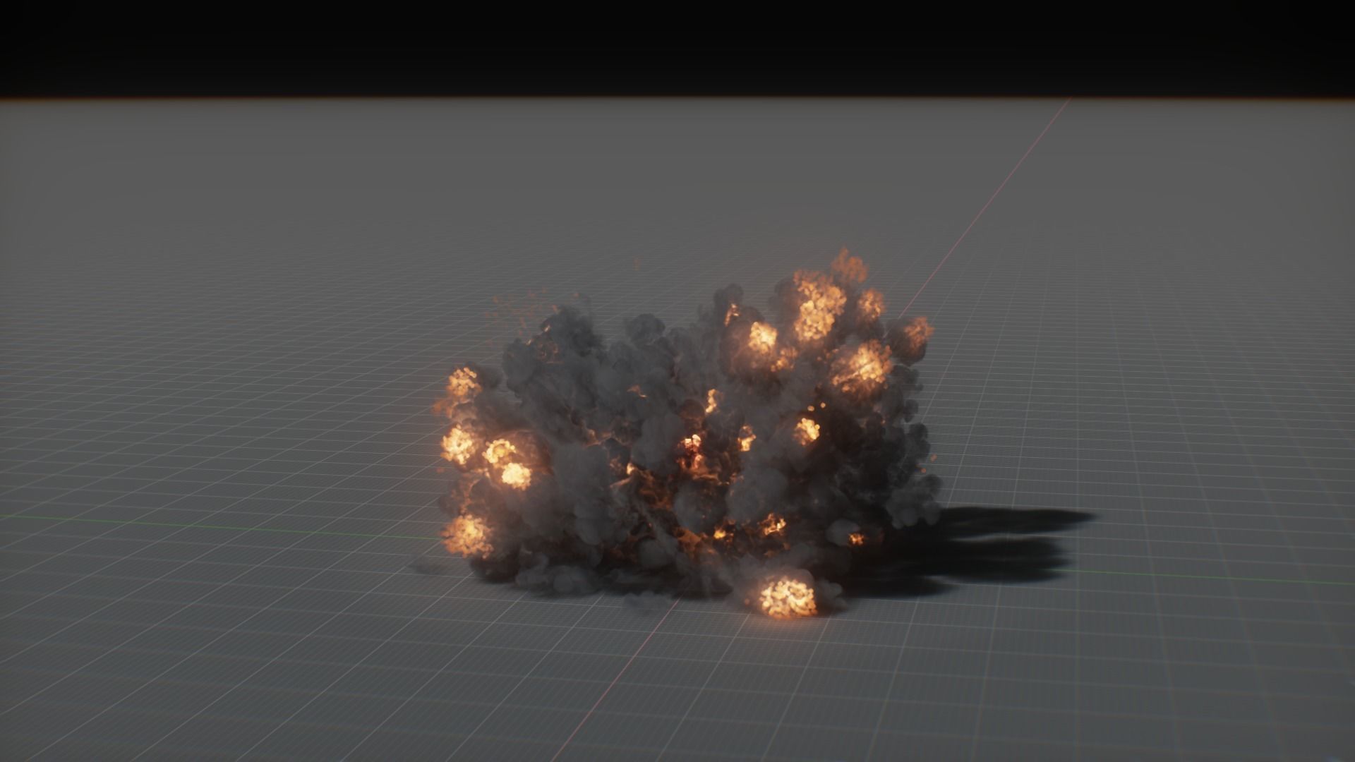 Artillery Grenade Explosion Animation 3D 3D model_24
