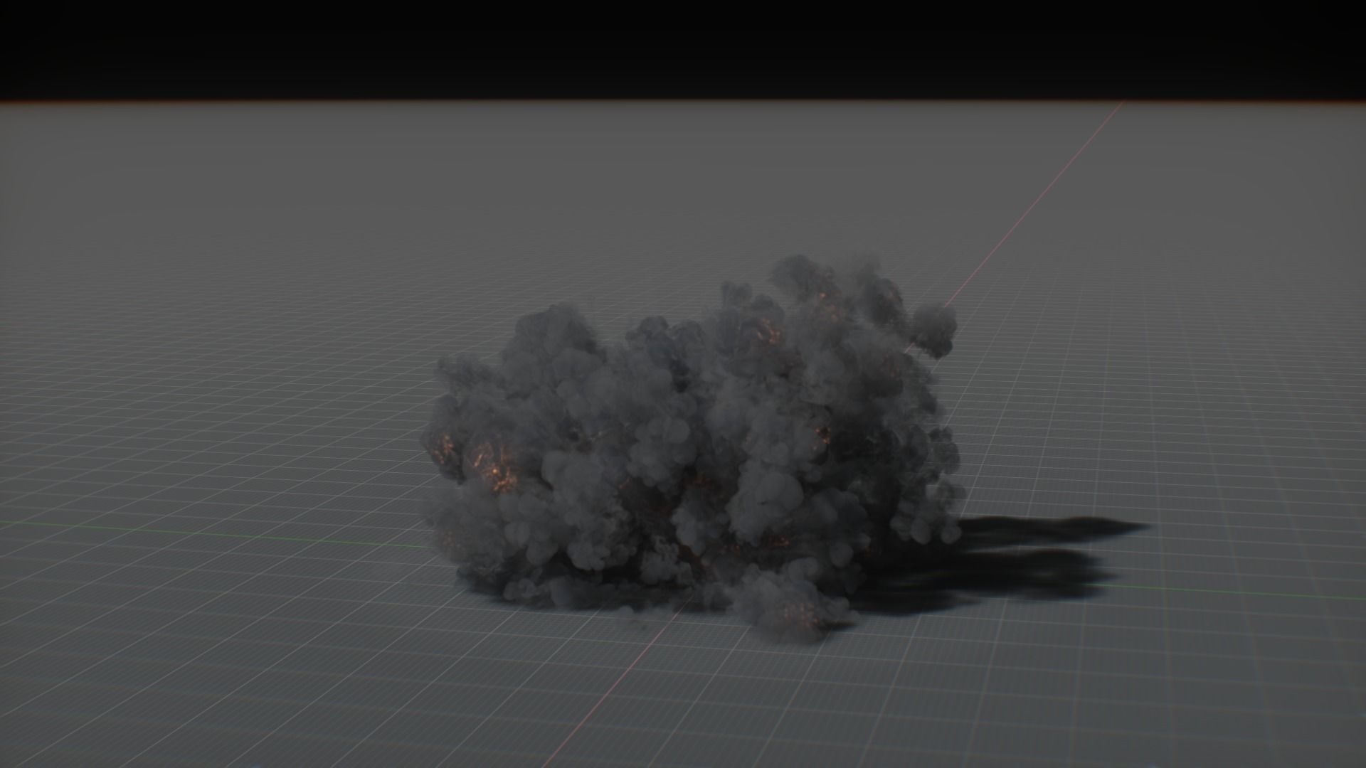 Artillery Grenade Explosion Animation 3D 3D model_38