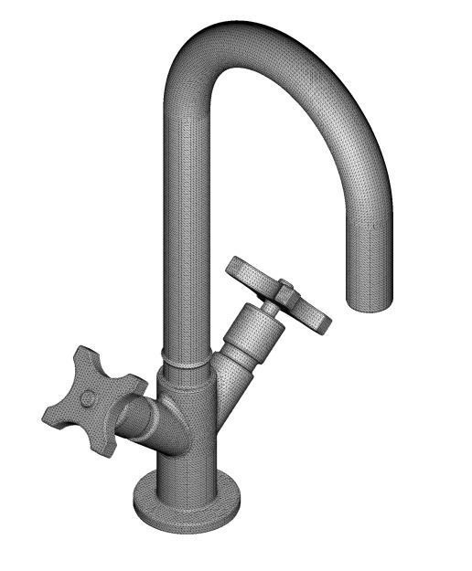 PVC Mixer Faucet 3D model_4