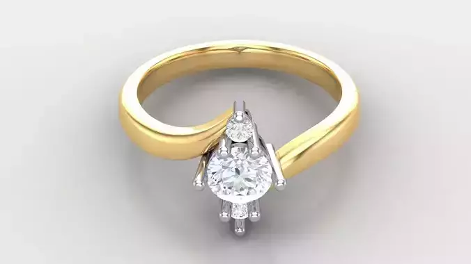 SLT 49 Solitaire Diamond Women Ring Version 2
