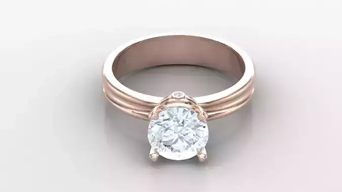 SLT 46 Solitaire Diamond Women Ring Version 2