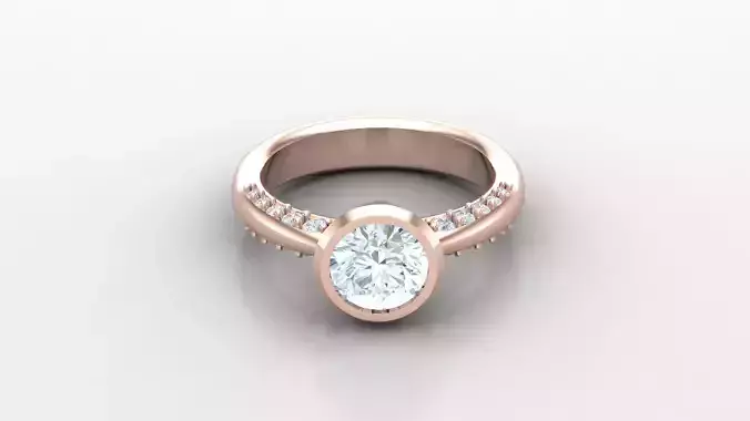 SLT 45 Solitaire Diamond Women Ring Version 2