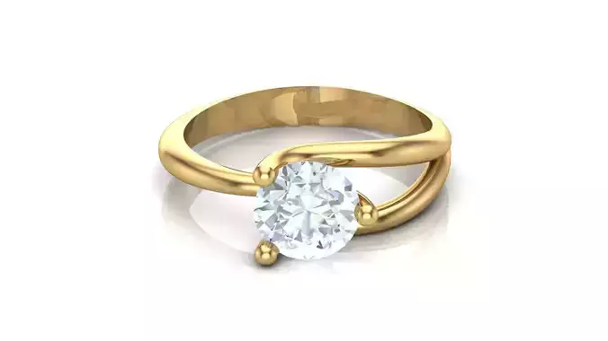 SLT 44 Solitaire Diamond Women Ring Version 2