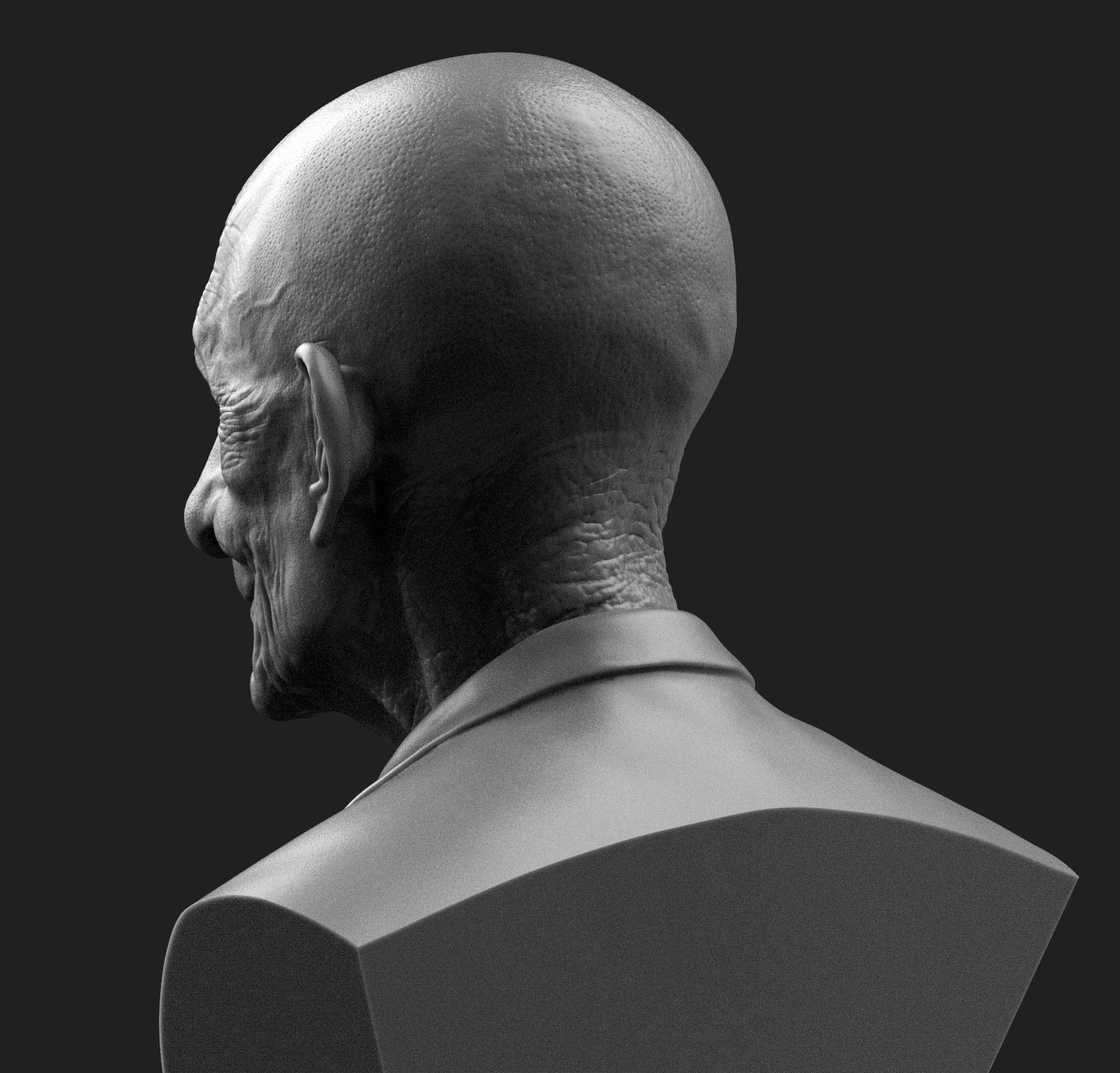 Old man 3D print model_3