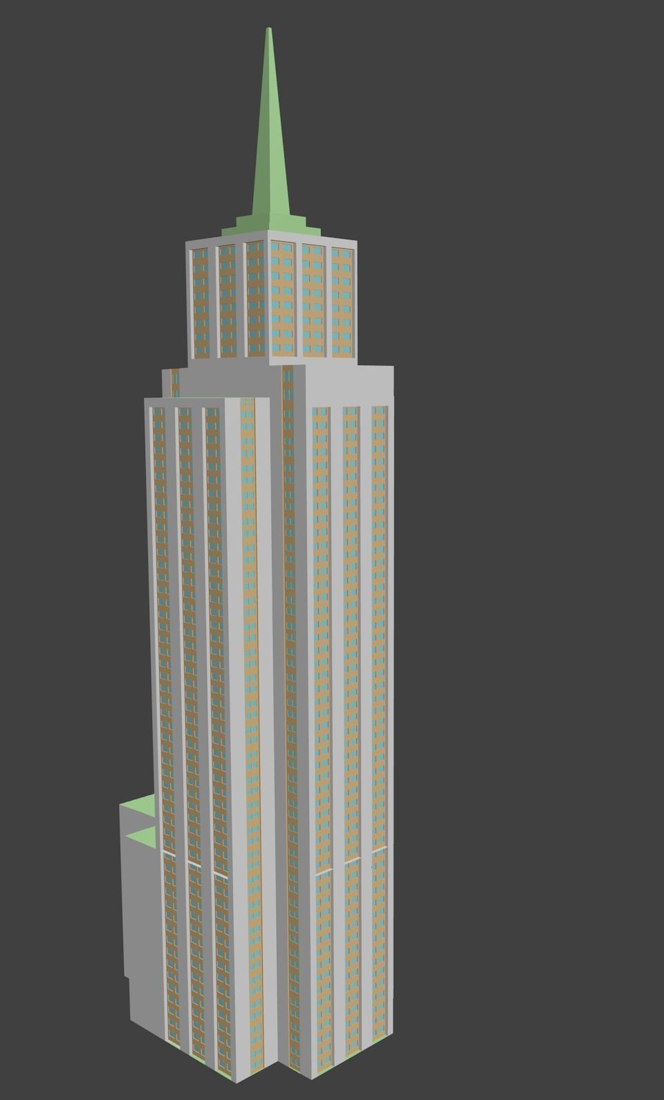 skyscraper empire state building Free 3D model_0