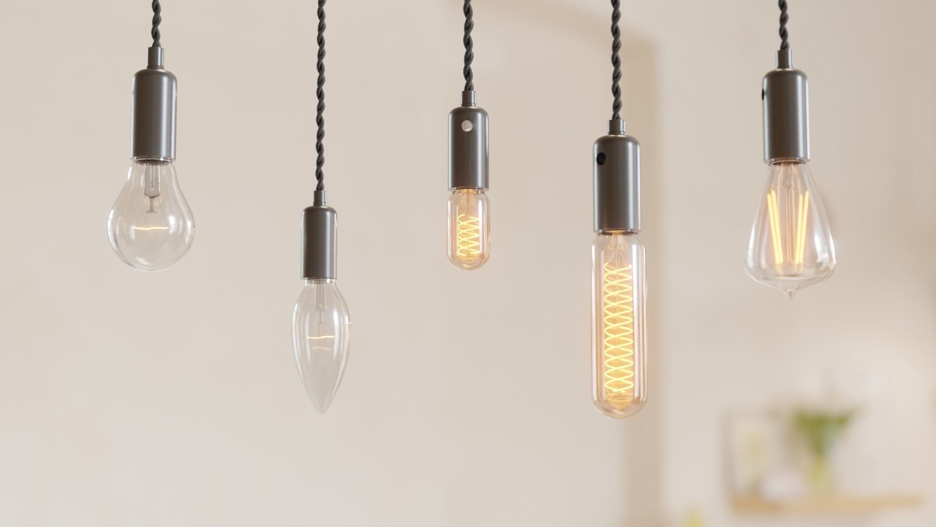 16 Bulbs Types 3D model_1