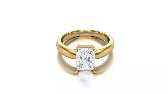 SLT 21 Solitaire Diamond Women Ring Version 2 3D print model