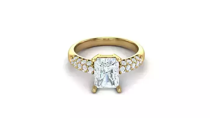 SLT 20 Solitaire Diamond Women Ring Version 2 3D print model