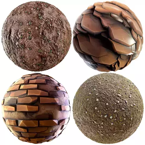Stylized Stone texture collection 03