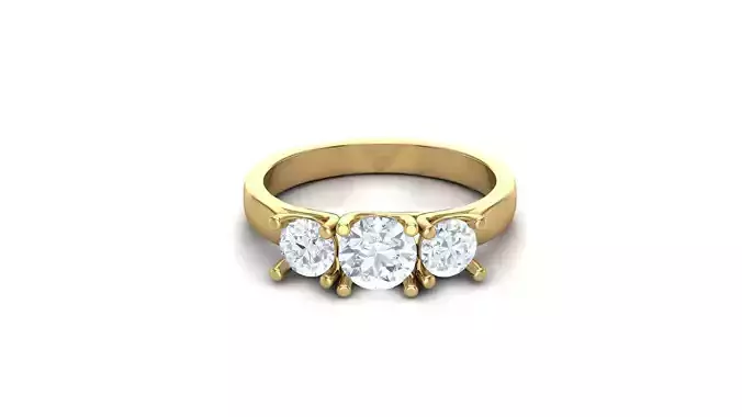 SLT 16 Solitaire Diamond Women Ring Version 2 3D print model
