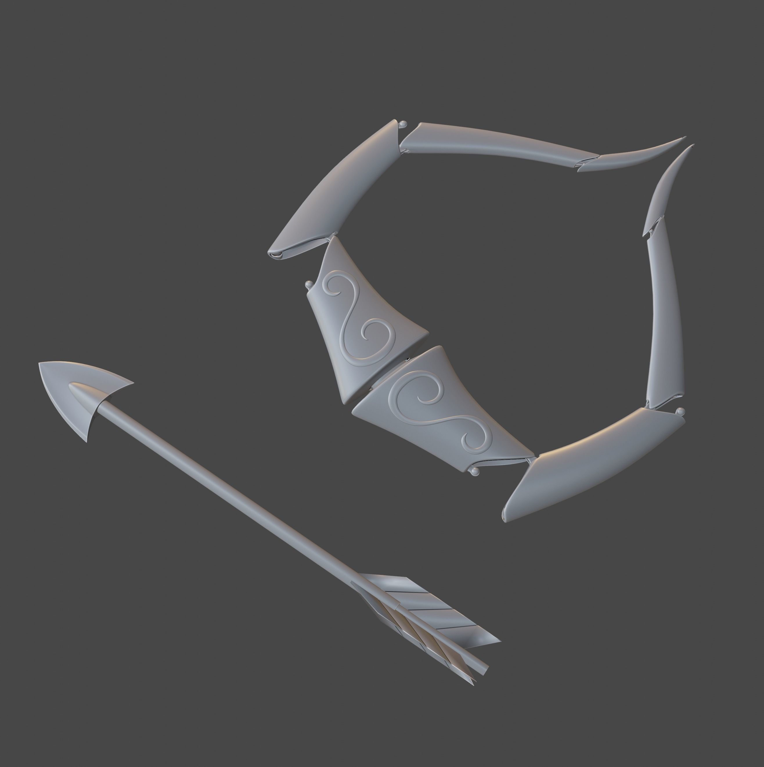 arco y flecha de sagitario 3D print model_3