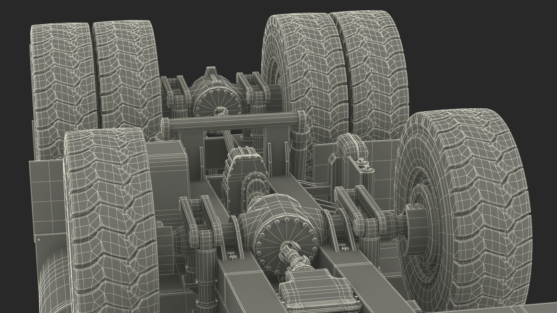 Simple Interior CAT 775 Water Truck 3D model_33