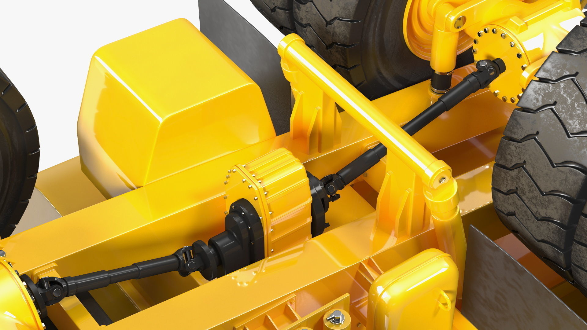 Simple Interior CAT 775 Water Truck 3D model_18