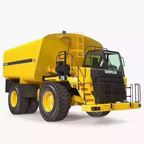 Simple Interior CAT 775 Water Truck 3D model Simple Interior CAT 775 Water Truck 3D model