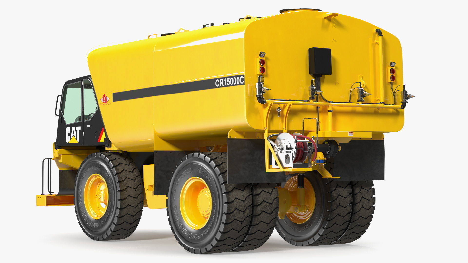 Simple Interior CAT 775 Water Truck 3D model_14