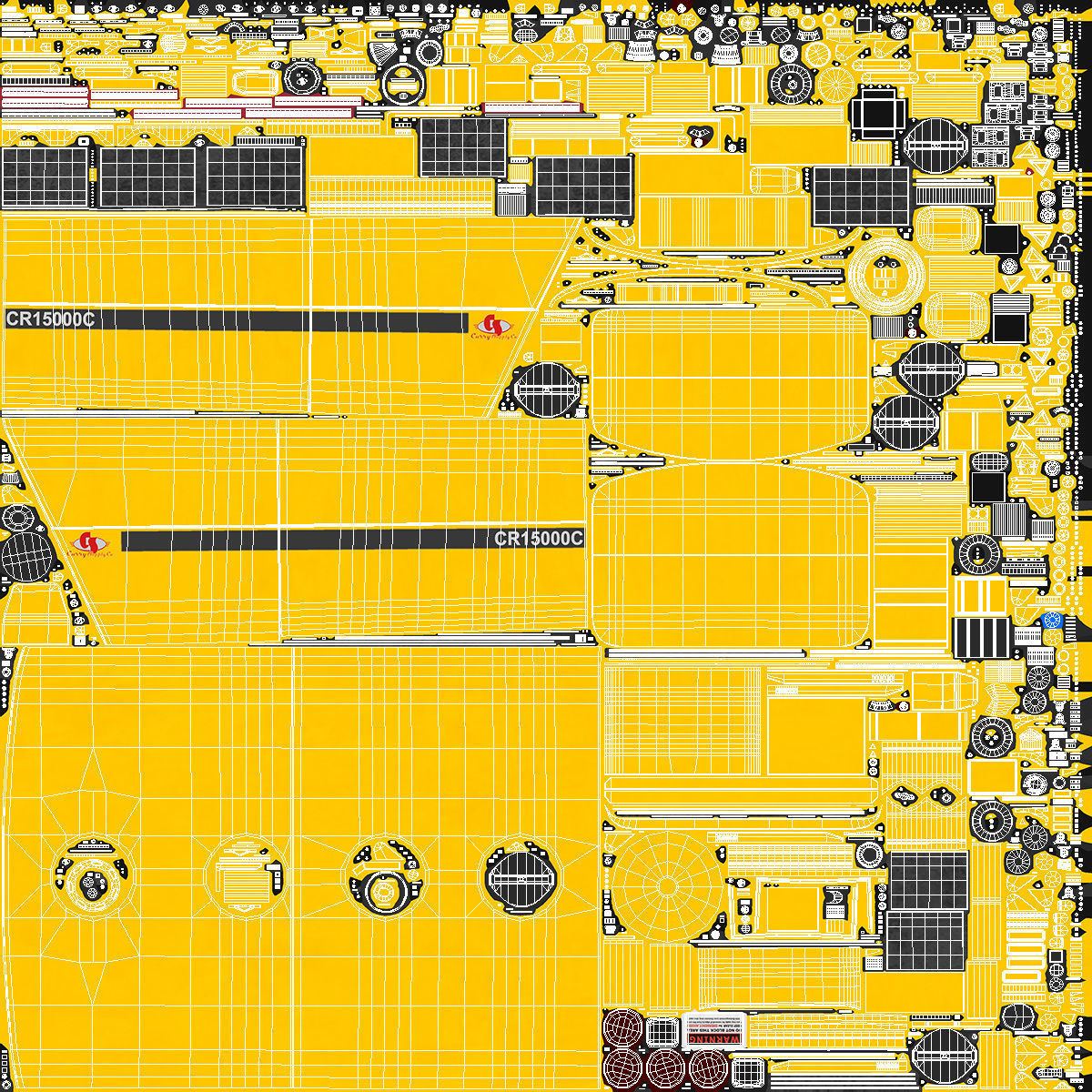 Simple Interior CAT 775 Water Truck 3D model_26