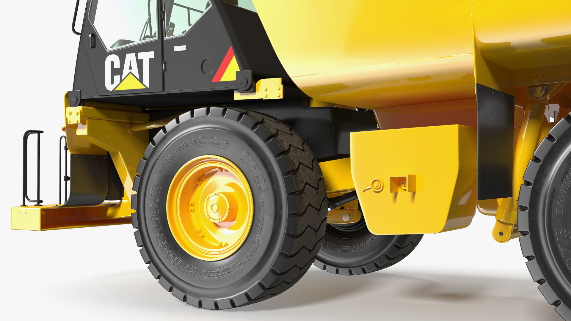 Simple Interior CAT 775 Water Truck 3D model_20