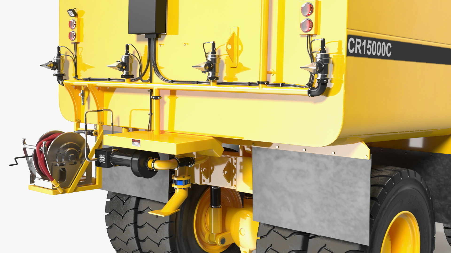 Simple Interior CAT 775 Water Truck 3D model_22