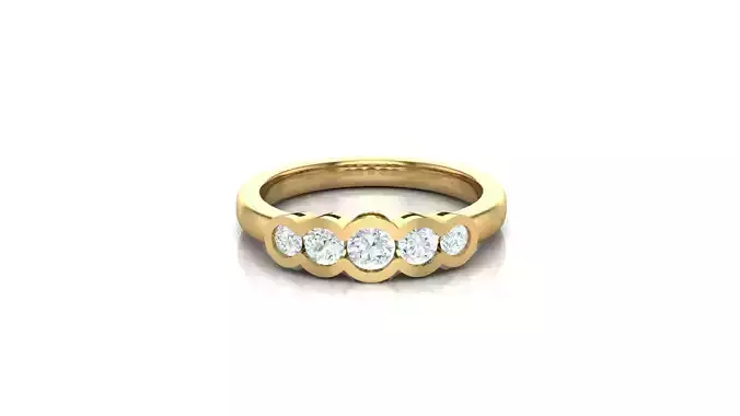SLT 15 Solitaire Diamond Women Ring Version 2 3D print model