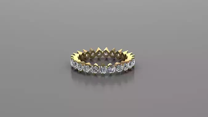 SLT 12 Solitaire Diamond Women Ring Version 2 3D print model
