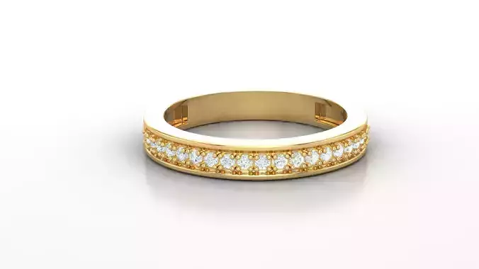 SLT 100 Solitaire Diamond Women Ring Version 2 3D print model