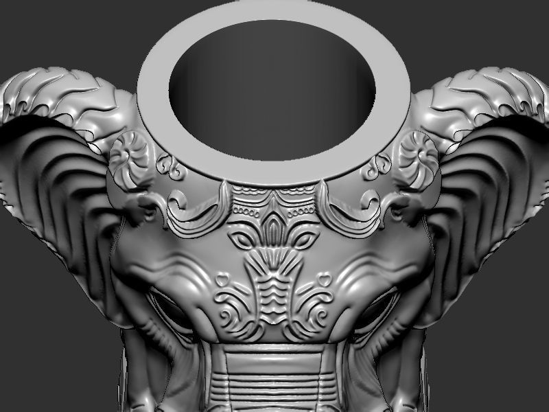 Elephant head Wine Holder 3D print model_13