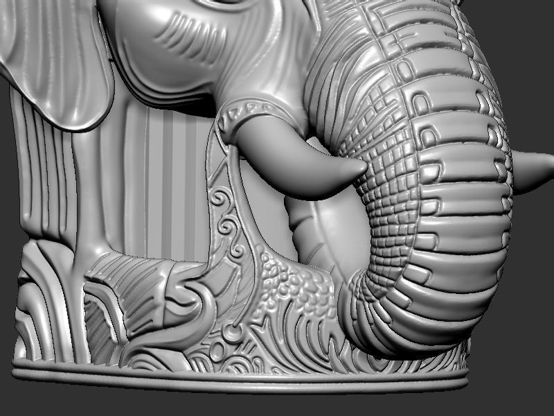 Elephant head Wine Holder 3D print model_14