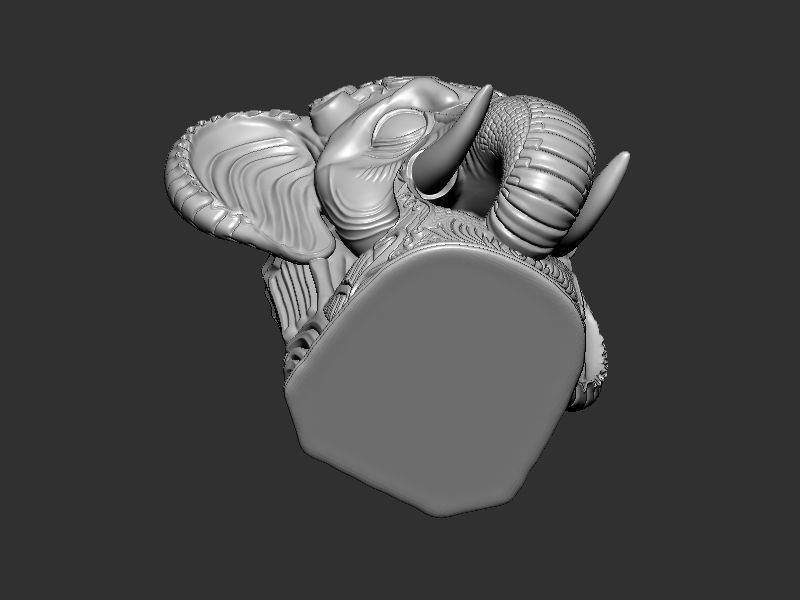 Elephant head Wine Holder 3D print model_15