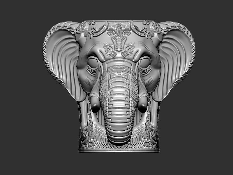 Elephant head Wine Holder 3D print model_6