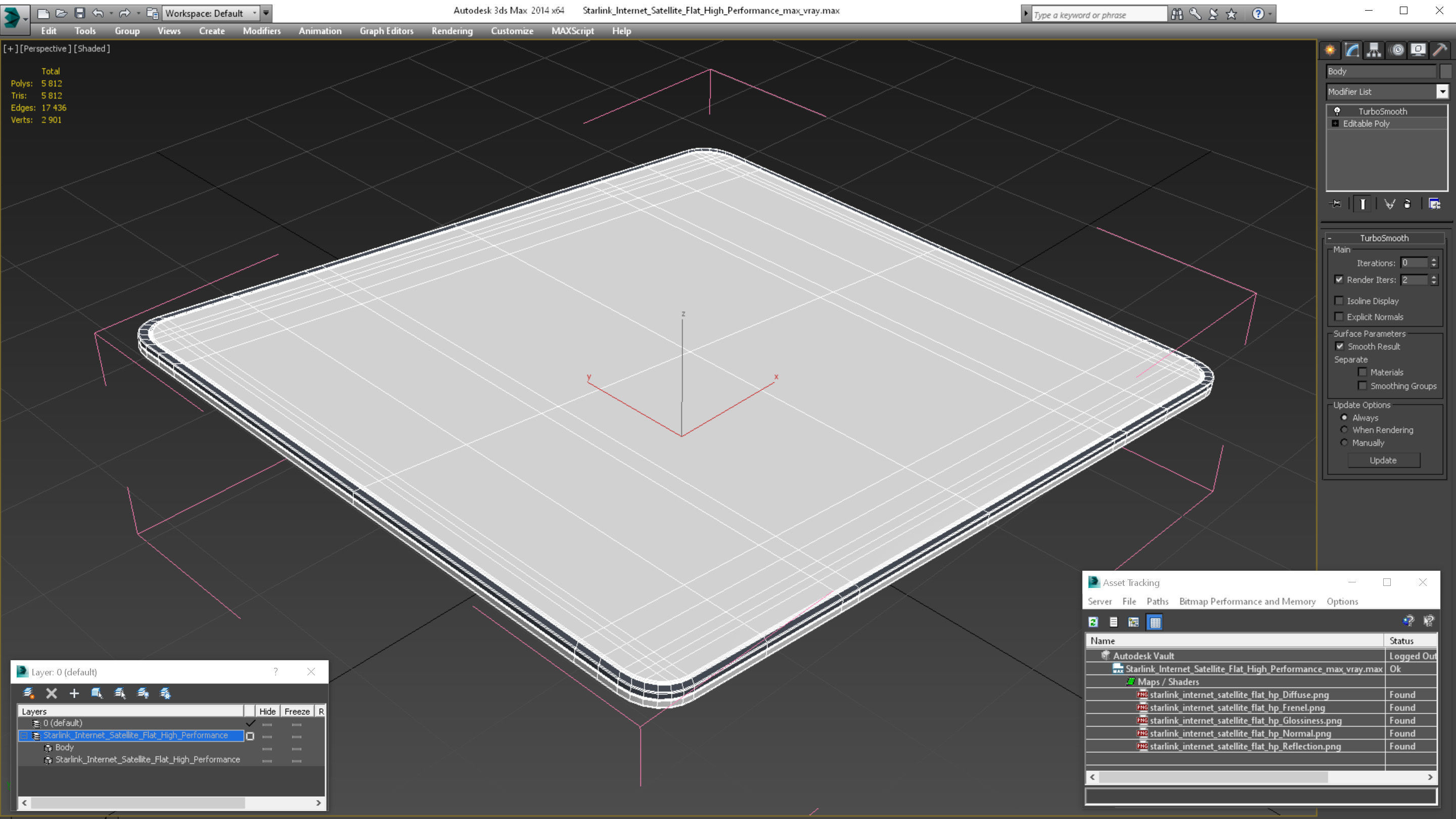 Starlink Internet Satellite Flat High Performance 3D model_16