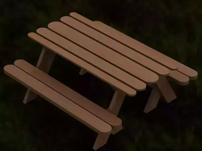 Outdoor Picnic Table 3D model