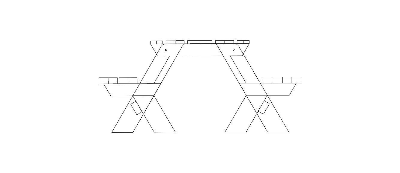 Outdoor Picnic Table 3D model_32