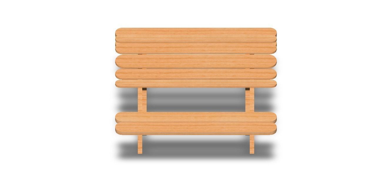 Outdoor Picnic Table 3D model_21