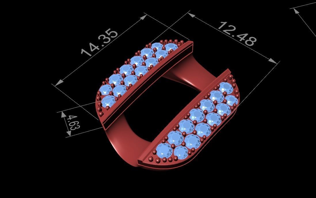 CUBAN LINK CHAIN FOR BRACELETS OR NECKLACE - 194mm 3D print model_6