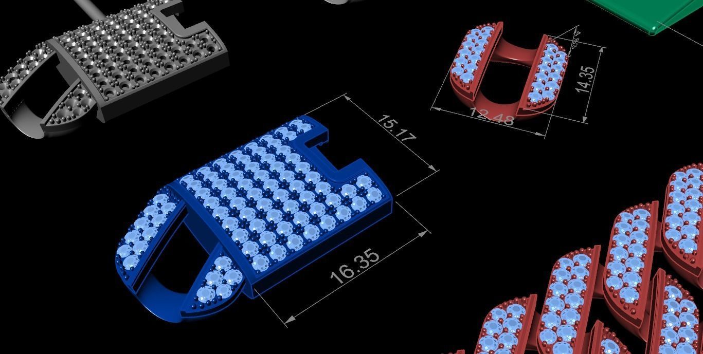 CUBAN LINK CHAIN FOR BRACELETS OR NECKLACE - 194mm 3D print model_9