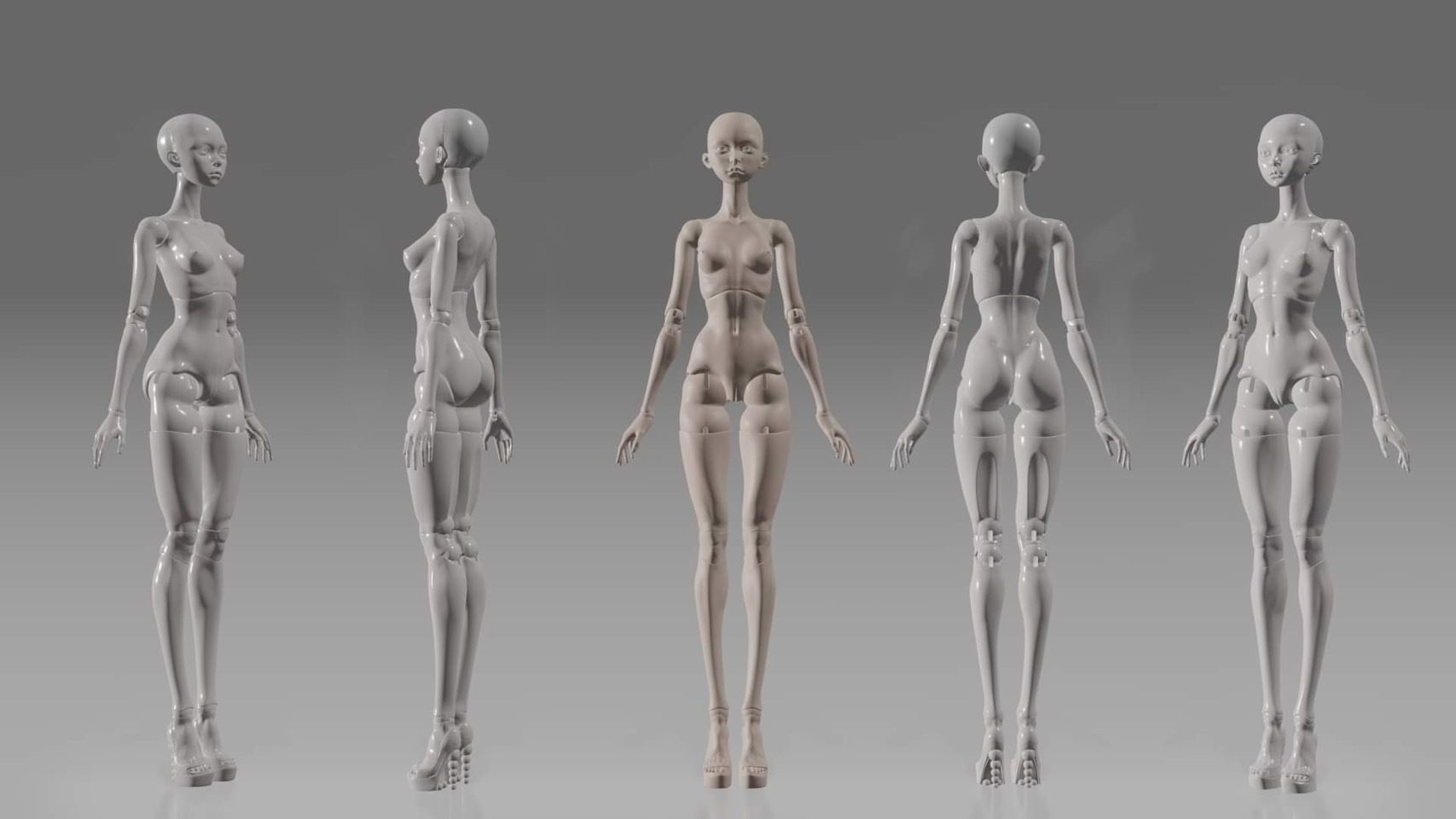 Arise BJD Ball Jointed Doll 3D Printed Model Doll 3D print model_5