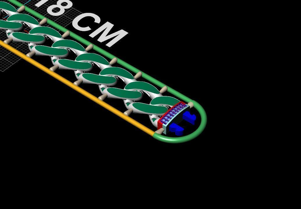 12 mm 18 cm CUBAN LINK CHAIN FOR BRACELET OR NECKLACE 3D print model_3