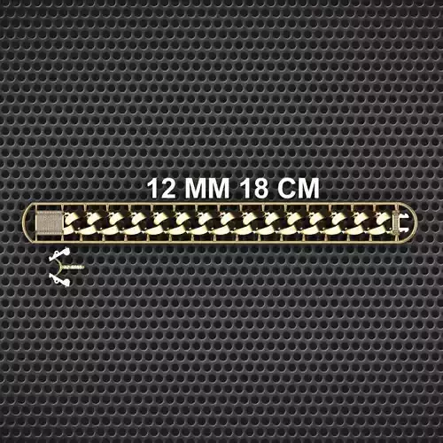 12 mm 18 cm CUBAN LINK CHAIN FOR BRACELET OR NECKLACE