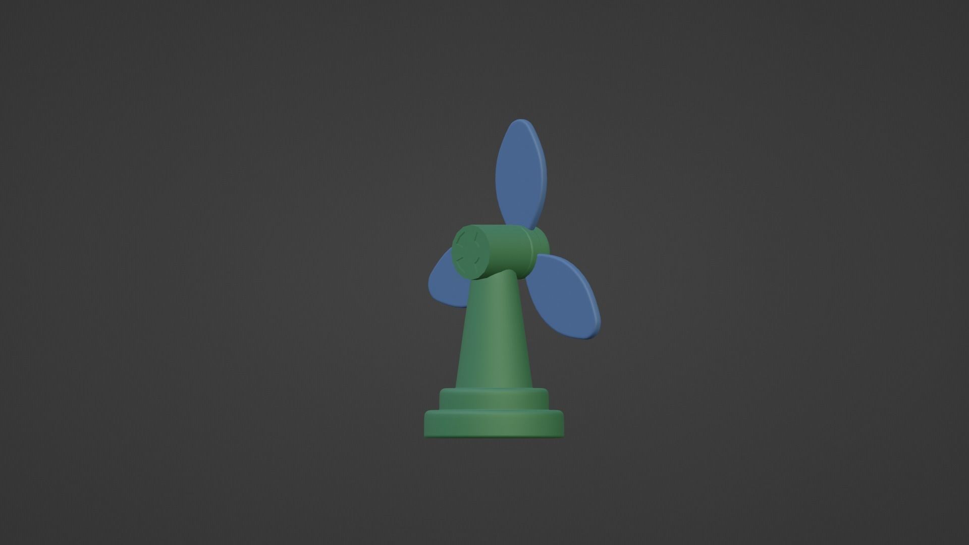 CARTOON LOW POLLY FAN Low-poly 3D model_4