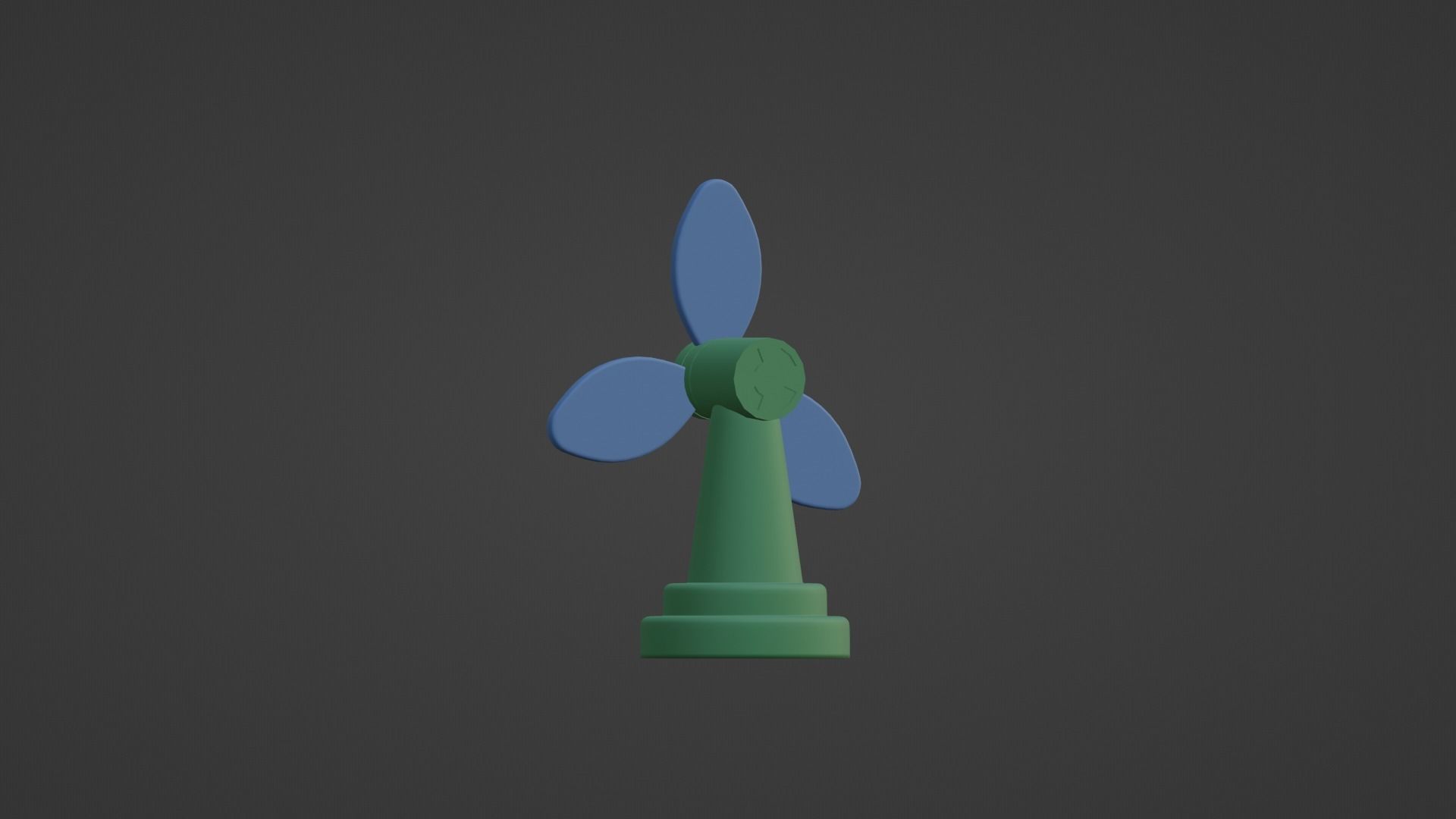 CARTOON LOW POLLY FAN Low-poly 3D model_9