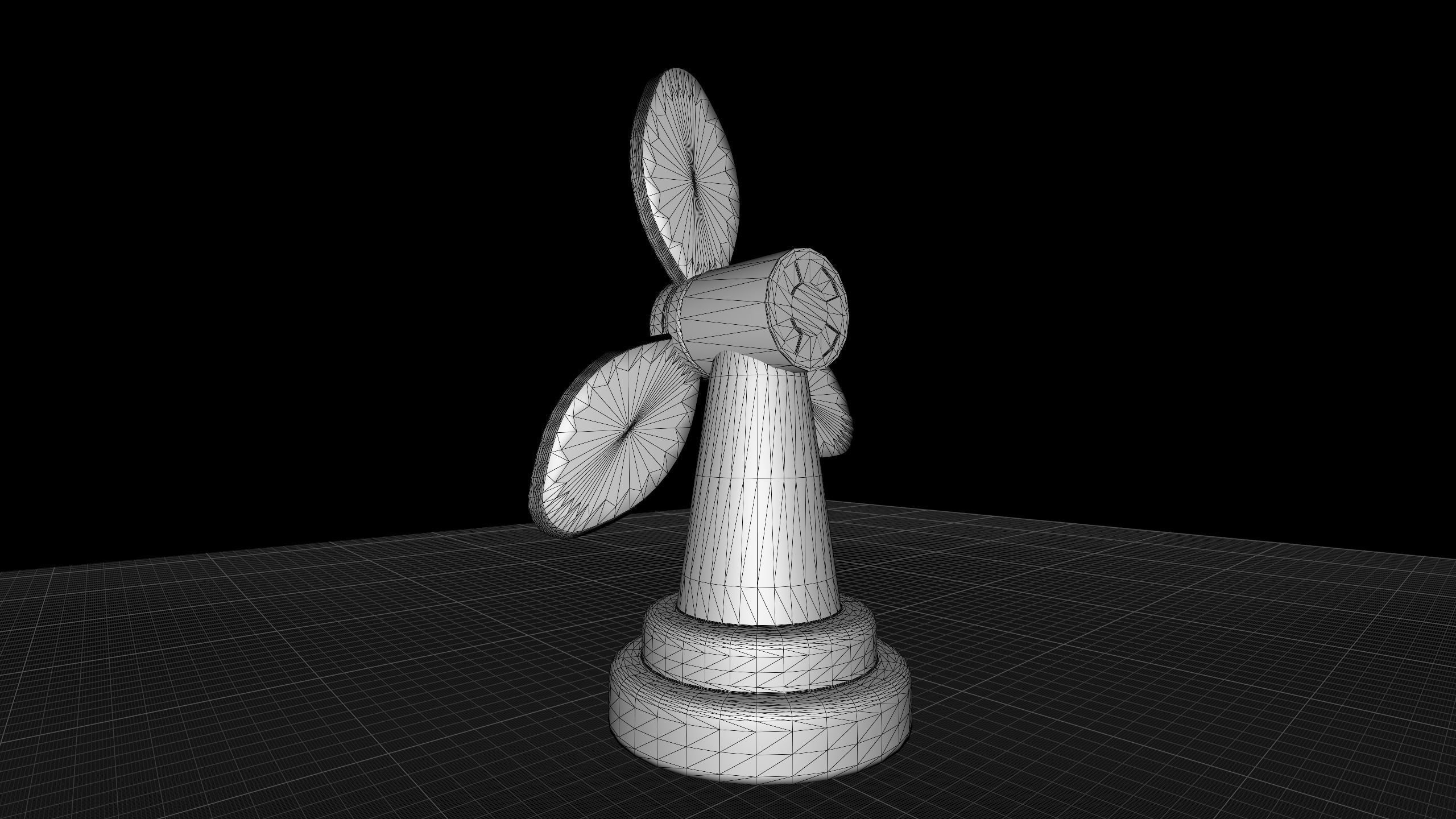 CARTOON LOW POLLY FAN Low-poly 3D model_36