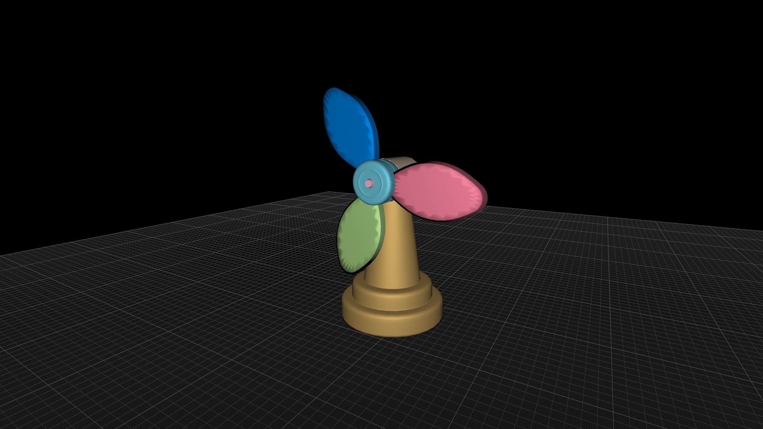 CARTOON LOW POLLY FAN Low-poly 3D model_27